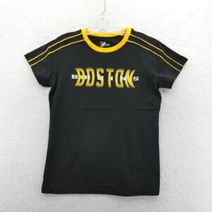 G-III‎ 4Her Shirt Womens Medium Boston Bruins Black Yellow Stripe Vintage Y2K